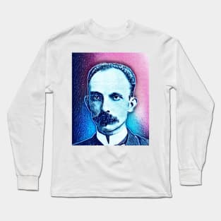 José Martí Snowy Portrait | Jose Marti Artwork 12 Long Sleeve T-Shirt